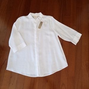 White linen blouse